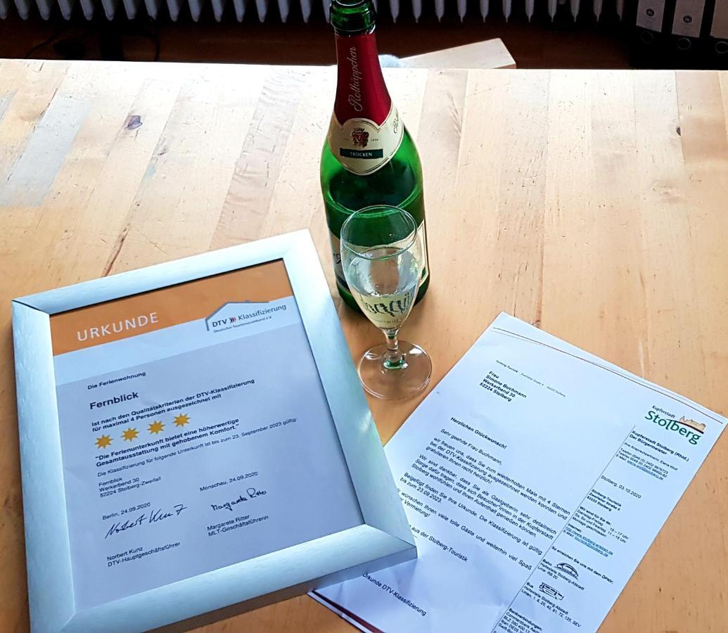 Haus Am Hang; Ferienwohnung Fernblick Stolberg  Bagian luar foto